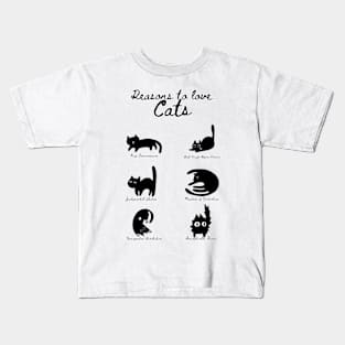 Reason to love cats Kids T-Shirt